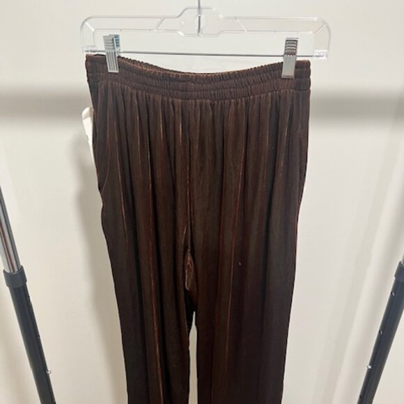 Metallic Brown Statement Pants - Picture 1 of 4
